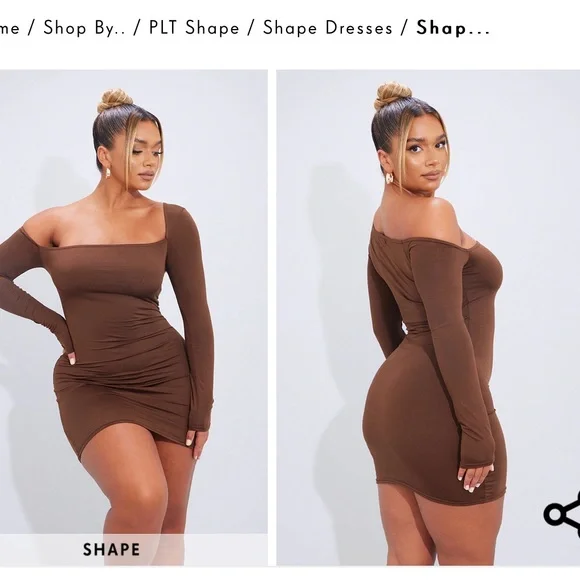 plt dresses bodycon Draped bodycon dress
